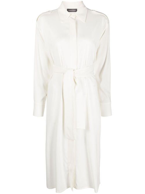 Tied midi shirtdress - Neutrals