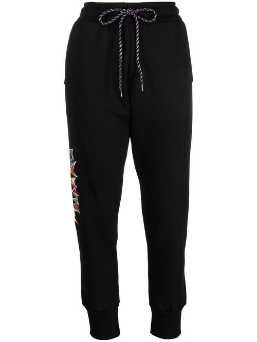 Heritage embroidered-logo track pants - Black