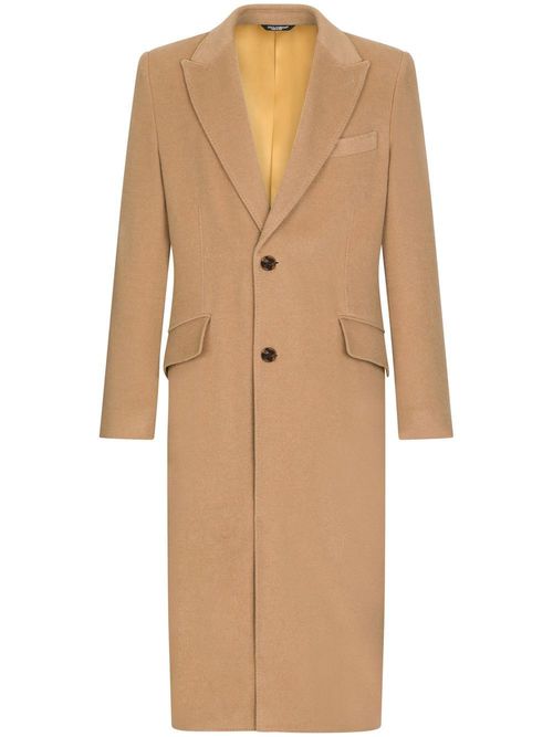 Tailored single-breasted coat - Neutrals