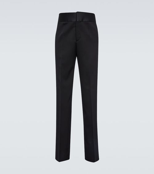 Straight virgin wool pants