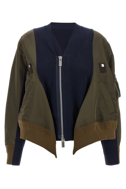 Nylon Insert Cardigan