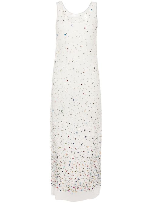 Sunset sleeveless maxi dress - White