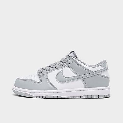 Little Kids Dunk Low Casual Shoes in White/Light Smoke Grey/White