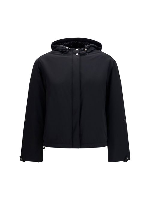 Hooded Lightweight Down Down Jacket — Black