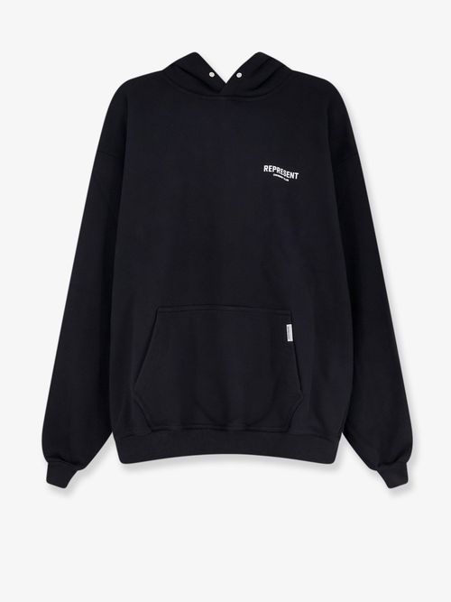 Logo-Printed Hooded Sweatshirt — Black
