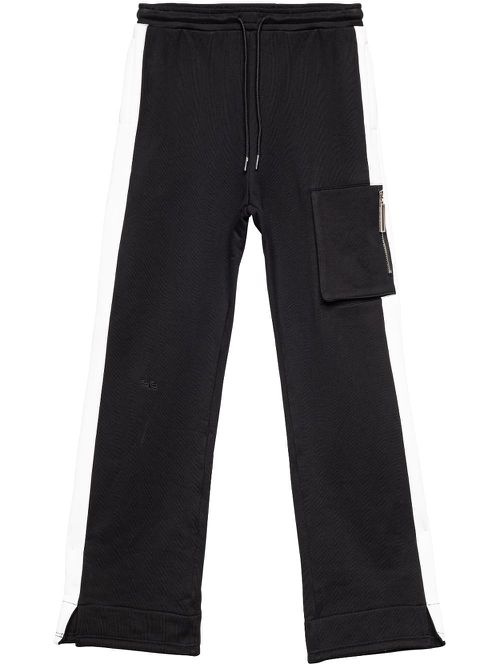 Striped cargo trousers - Black