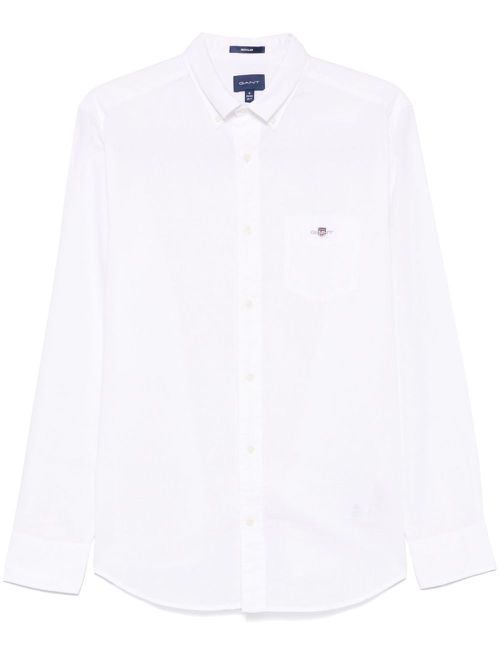 Logo-embroidered shirt - White