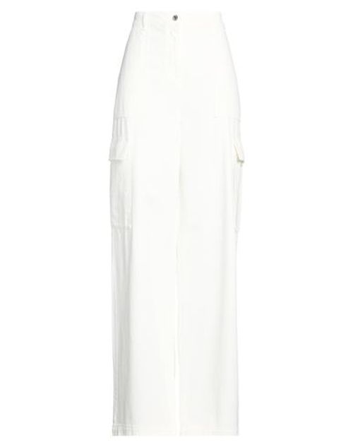 Woman Jeans Ivory Size M Cotton