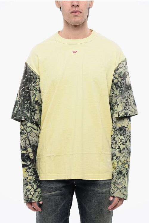 RED TAG Cotton T-WESHER-N5 Crew-neck T-shirt with Animal Mot