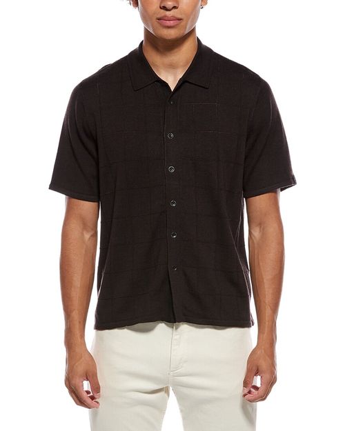 Dalton Wool-Blend Pane Shirt