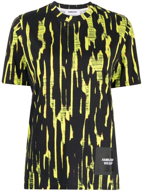 Graphic-print crew-neck T-shirt - Green