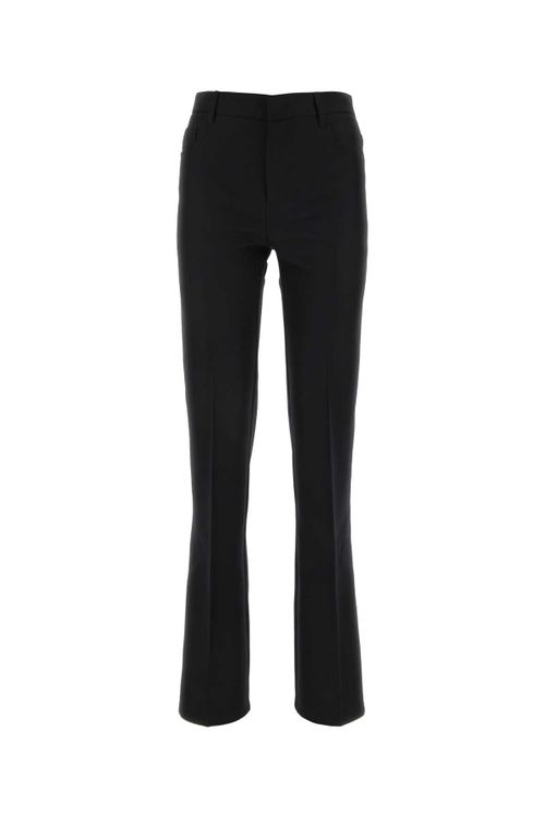 Tailored Polyester Trousers — Black