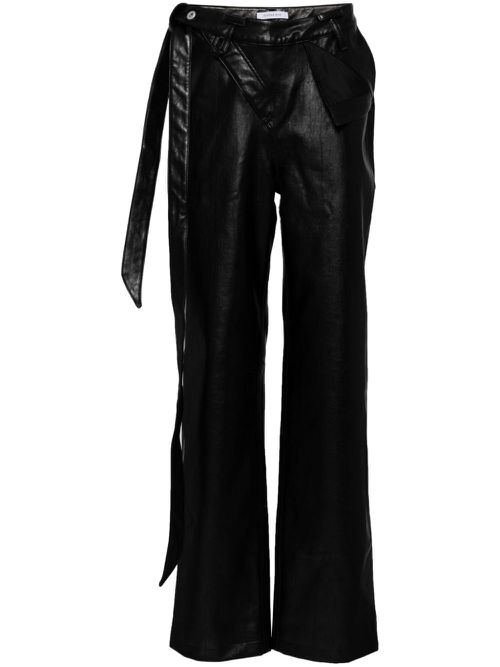 Asymmetric waistband pant - Black