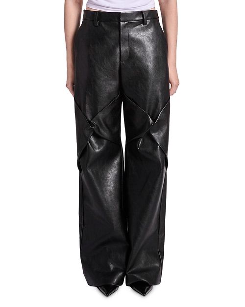 Draped Knee High Rise Pants