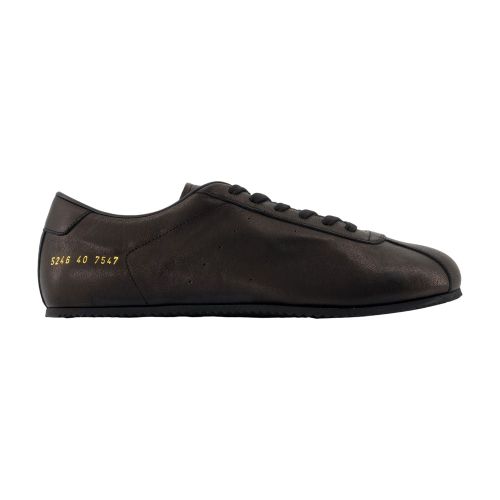 Leather Calfskin Driving Shoe — Black
