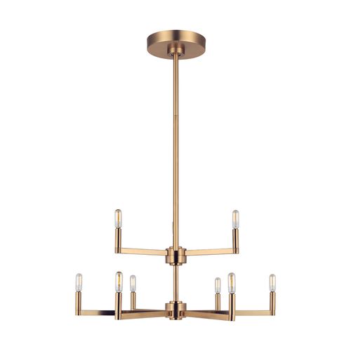 Satin Brass LED Chandelier from the Fullton Collection