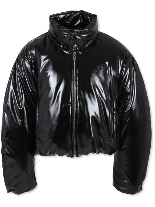 Cropped puffer jacket - Black
