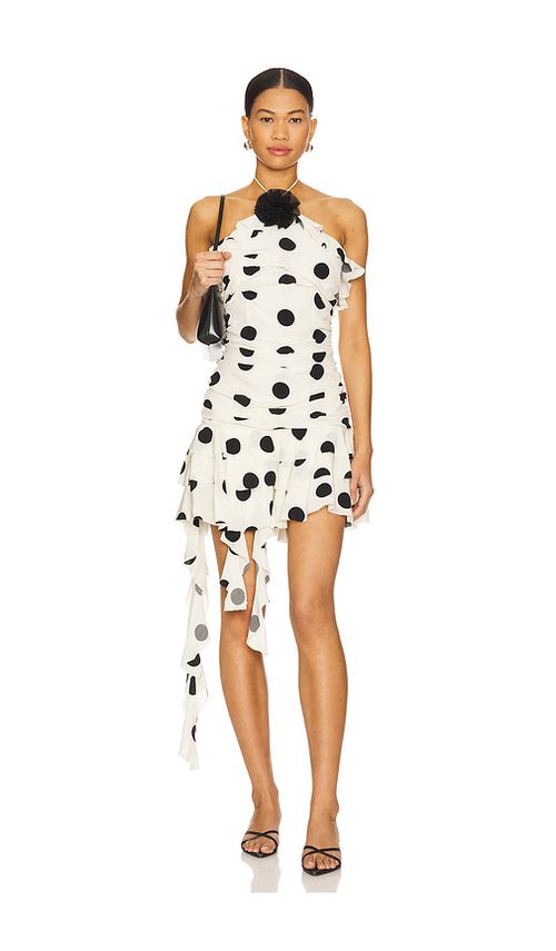 MAJORELLE Brandi Mini Dress in White,Black.  XXS. Also in M