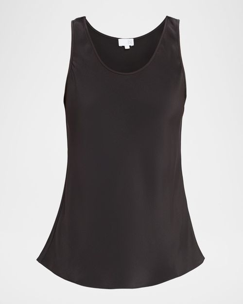 Scoop-Neck Silk Tank