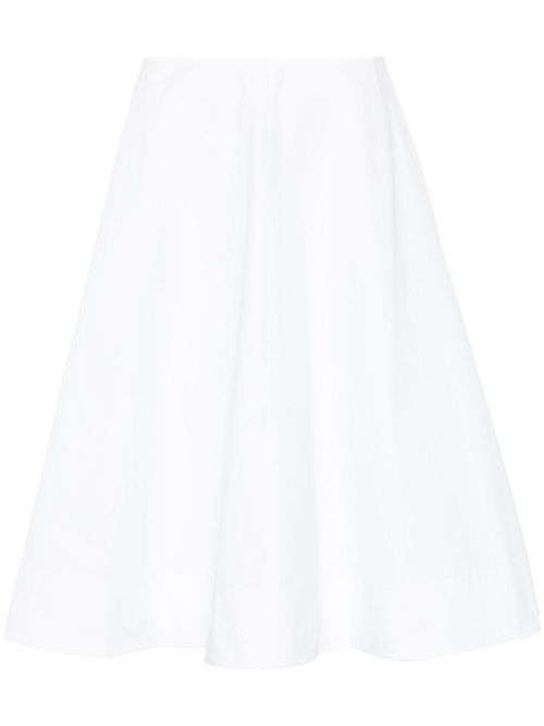A-line poplin skirt - White