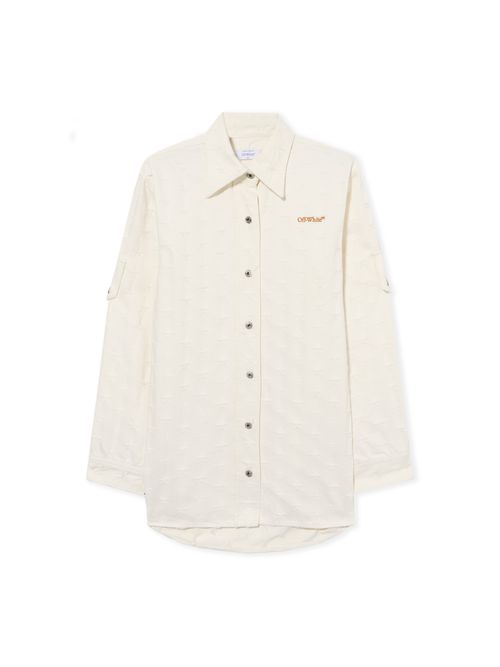 Star Jacquard Denim Shirt Jacket - Female Denim White Star