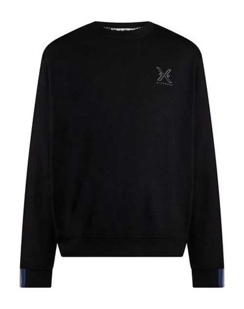 Man Sweatshirt Black Size M Cotton, Polyester