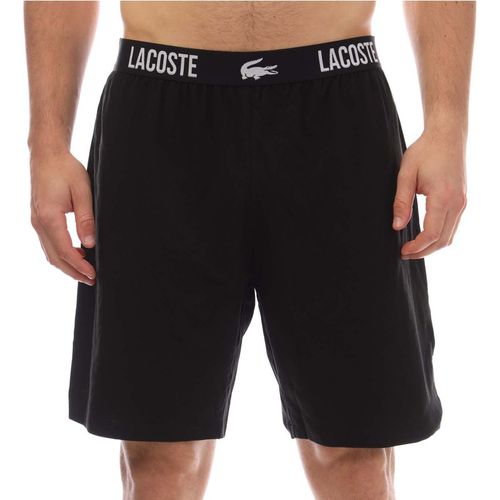 Lacoste Mens Soft Cotton Pyjama Shorts in Black - Size Small