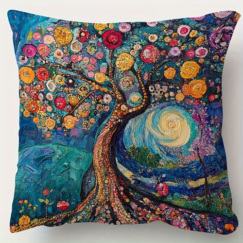 TEMU , Double-side Short Pillow Case, Of Life Throw Pillow Covers, 18inch*18inch, Suitable For Sofa, Living Room, Bedroom, Office Home Decor, No