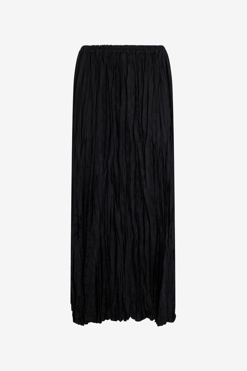 Silk Midi Skirt With Monogram Rc