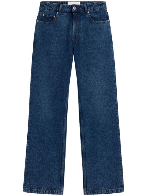 High-rise straight-leg jeans - Blue