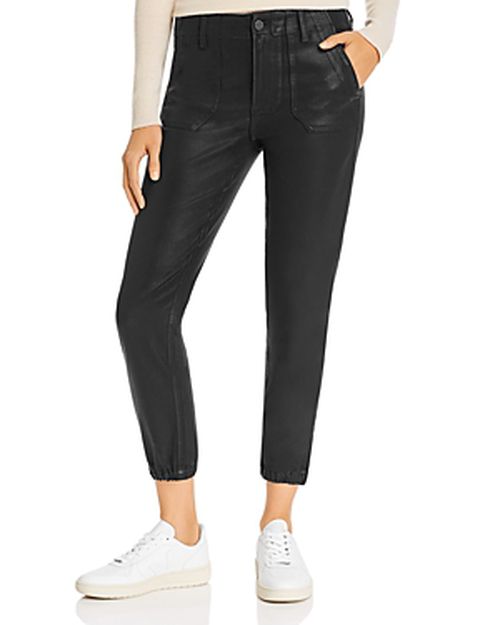 Mayslie Cropped Coated Jogger Pants