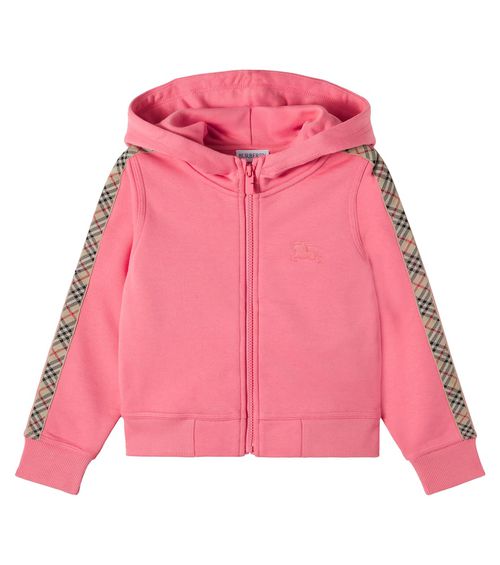 Burberry Check EKD cotton zip-up hoodie
