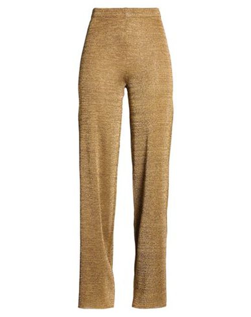 Woman Pants Gold Size M Viscose, Metallic Polyester