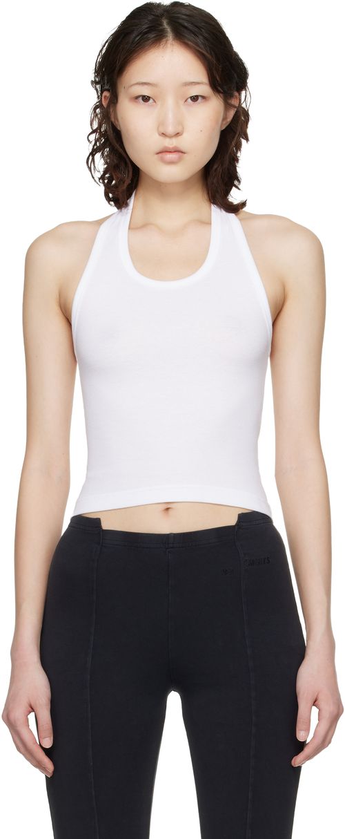 White Halter Top