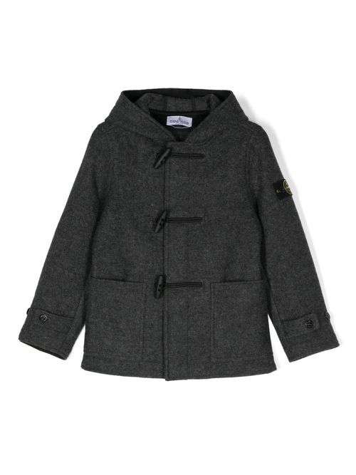 Compass-badge duffle coat - Grey
