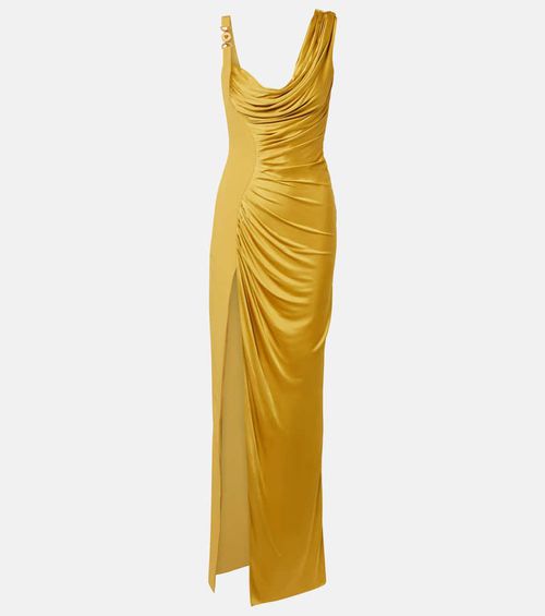 Medusa '95 draped jersey gown