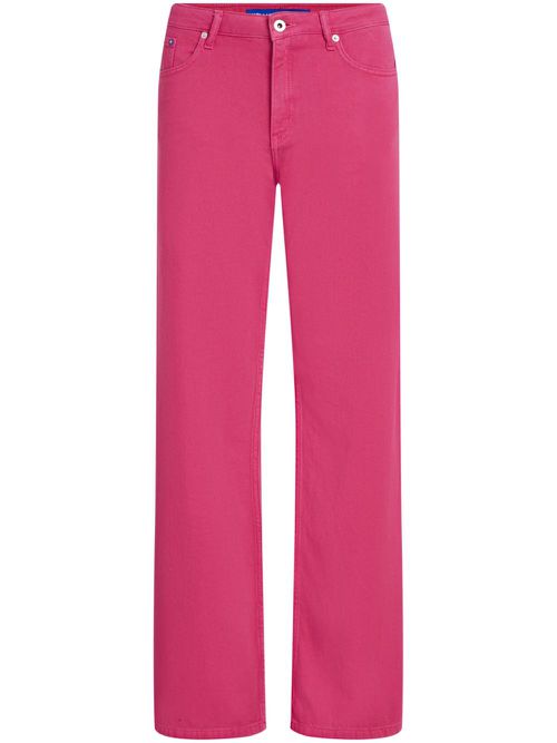 High-rise wide-leg jeans - Pink