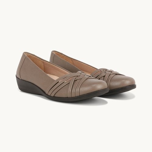 Stride Incredible Slip On Shoes Beige Faux Leather