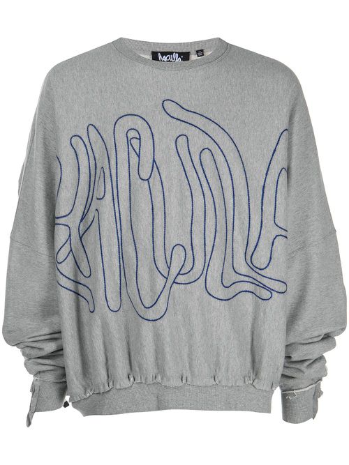 Embroidered-logo sweatshirt - Black