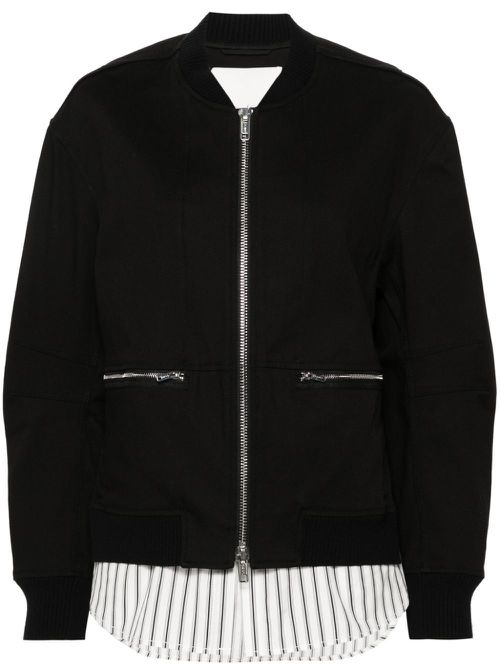 Layered bomber jacket - BLK MULTI