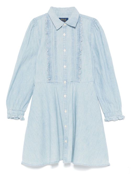 Chambray mini dress - Blue