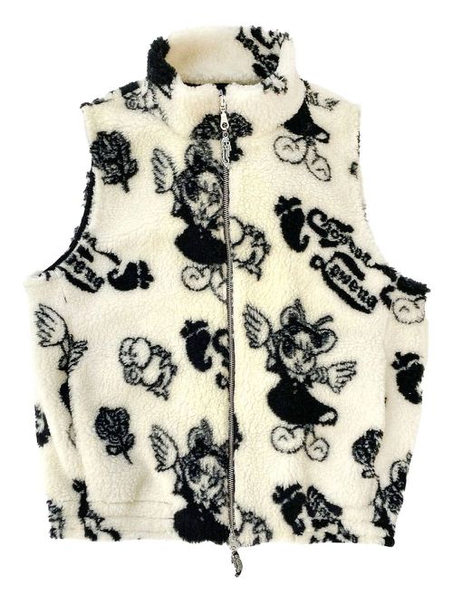 Chopova Lowena cartoon-print gilet - White