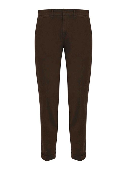 Slim Fit Cotton Gabardine Trousers
