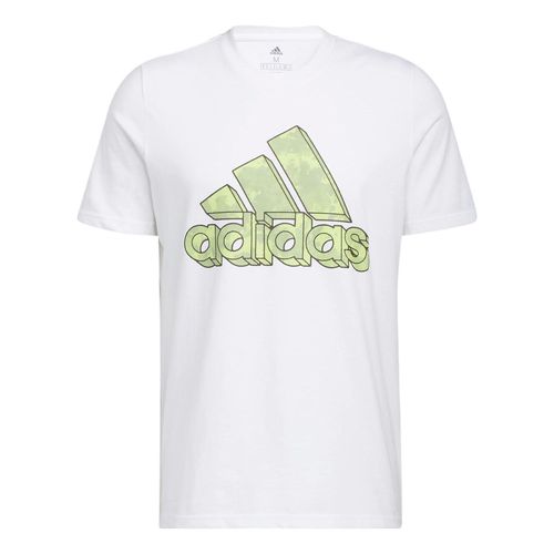 Men's Alphabet Logo Sports Round Neck Pullover Short Sleeve White T-Shirt