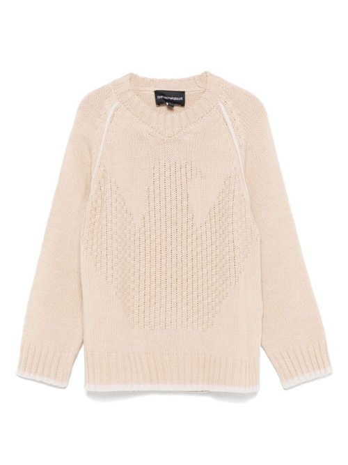 Logo-intarsia sweater - Neutrals