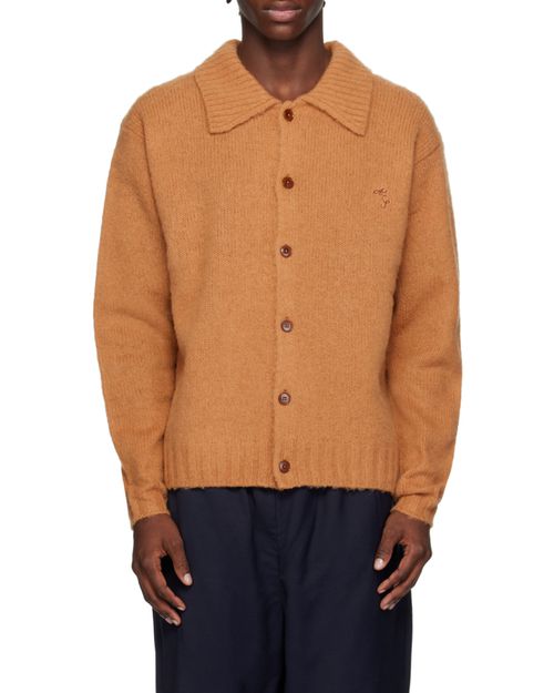 Long-sleeved POLO cardigan with collar