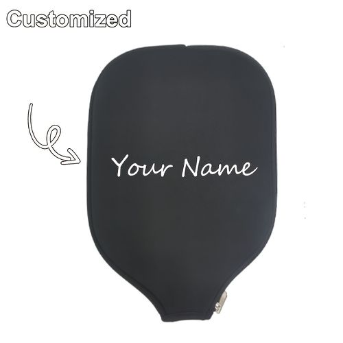TEMU Personalized Pickleball Racket Cover - Custom Name/text/logo, Options black, Blue, Red, Green With Custom Tag, Durable Protective Case For