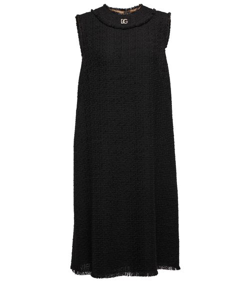 Raschel wool-blend minidress