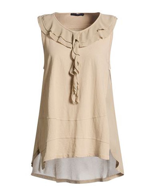 Use Woman Top Beige Size L Cotton, Linen, Viscose