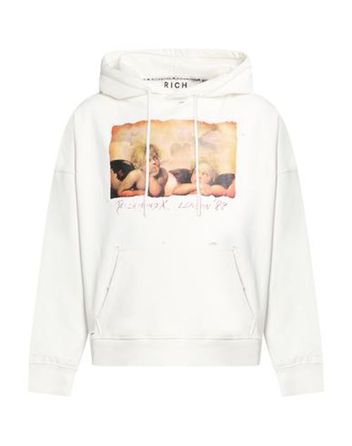 Man Sweatshirt White Size XL Cotton